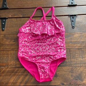 Pink Leopard Girls Swimwear 2T